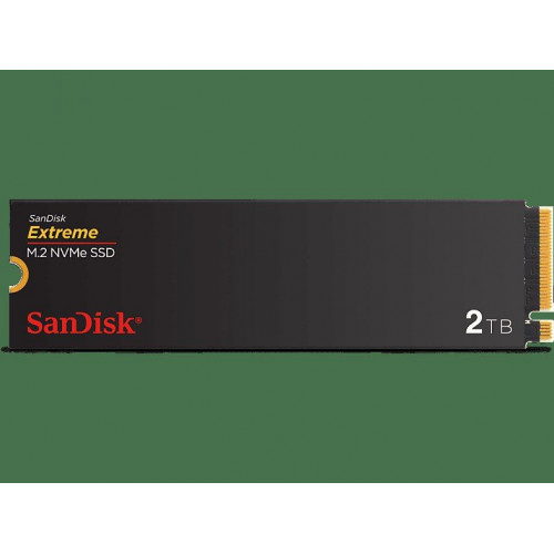 Disco duro SSD interno 2TB - SanDisk Extreme® M.2 NVMe SSD, Hasta 5150 MB/s lectura, Interfaz PCIe® Gen4, Negro