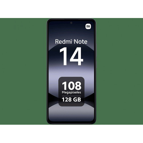 Móvil - Xiaomi Redmi Note 14, Negro medianoche, 128 GB, 6 GB RAM, 6.67
