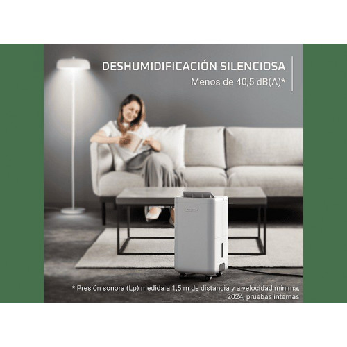 Deshumidificador - Rowenta Extreme Dry Compact DH5260, 16 l/día,  Depósito 3 l, Superficie 40 m², Silencioso, Blanco