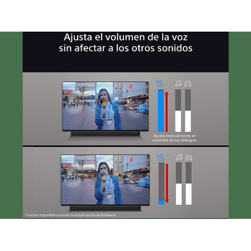 Barra de sonido - Sony BRAVIA Theatre Bar 6 (HTBD60S), 3.1.2 envolventes con subwoofer, Altavoces ascendentes, Dolby Atmos, DTS:X, Voice Zoom 3 con IA