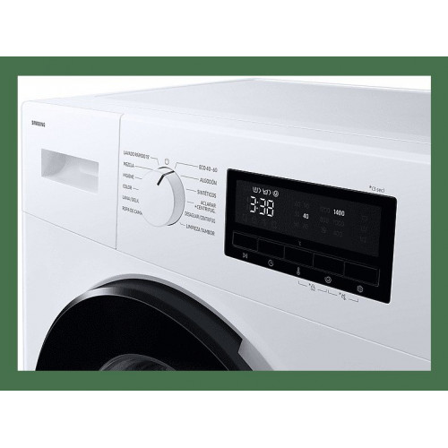 Lavadora carga frontal - Samsung WW80FG3M05AWEC, 8 kg, 1400 rpm, 12 programas, Motor Digital Inverter, Clase A, Blanco
