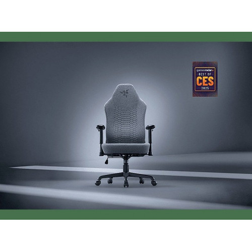 Silla gaming - Razer Razer Iskur V2 X, 2D (regulable en altura y anchura), Carga máxima 136 kg, Reclinable 152°, Soporte lumbar integrado, Gris Claro