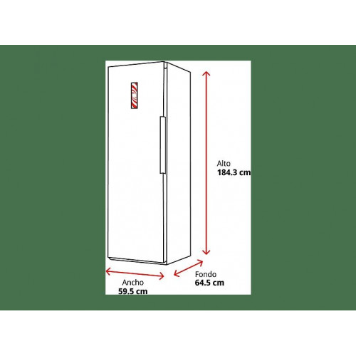 Congelador vertical - KOENIC KFZ 631 E NF IN, 274 l, 184.3 cm Altura, Inverter, No Frost, Luz LED, Inox