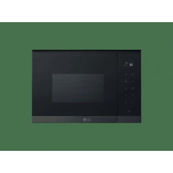 Microondas con grill integrable - LG MG7Z2593B, 900 W, 8 niveles, 25 l, Cristal negro