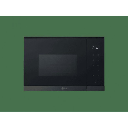 Microondas con grill integrable - LG MG7Z2593B, 900 W, 8 niveles, 25 l, Cristal negro