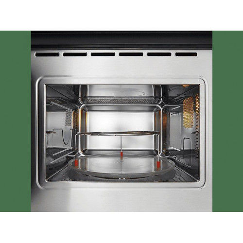 Microondas con grill integrable - LG MG7Z2593B, 900 W, 8 niveles, 25 l, Cristal negro