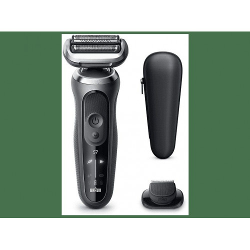 Afeitadora - Braun Afeitadora eléctrica Series 7 72-G1200S, 3 modos, 1 accesorio de precisión, 60 min autonomía, Afeitado en seco y en mojado, Gris