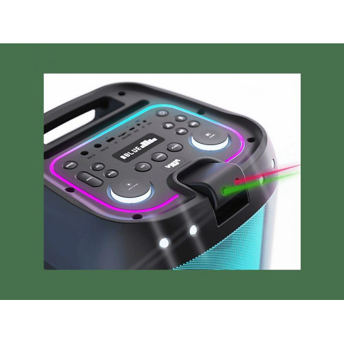 Altavoz de gran potencia - Vieta Pro Party 330, 120 W, Con batería, Autonomía 14h, Bluetooth, Luces, flashes y lásers sincronizados con música, Negro