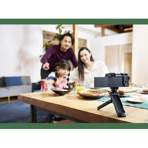 Gimbal - Sony GP-VPT3, Grip de grabación multifunción, Trípode integrado, Mando inalámbrico desmontable, Negro