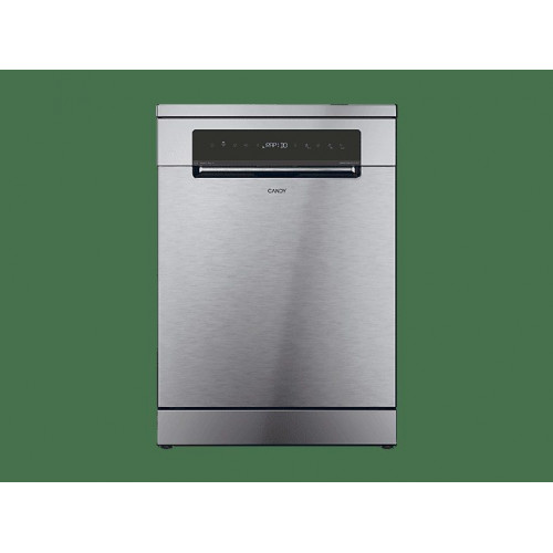 Lavavajillas - Candy Rapido' CNF 4A4S3PSX, 14 Servicios, 10 Programas, 60 cm, Motor Inverter, Wi-Fi, Inox