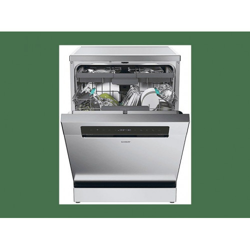 Lavavajillas - Candy Rapido' CNF 4A4S3PSX, 14 Servicios, 10 Programas, 60 cm, Motor Inverter, Wi-Fi, Inox