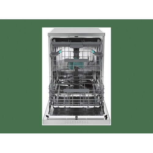 Lavavajillas - Candy Rapido' CNF 4A4S3PSX, 14 Servicios, 10 Programas, 60 cm, Motor Inverter, Wi-Fi, Inox