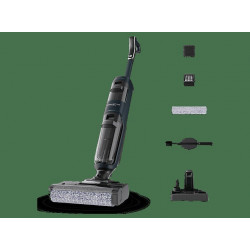 Fregona eléctrica - Rowenta X-Clean 2 GZ2251, Wet & dry, 35 min autonomía, Modos ECO/MAX, Ligera, 2 en 1, Aspira y friega, Autolimpieza, 120 W, Negro