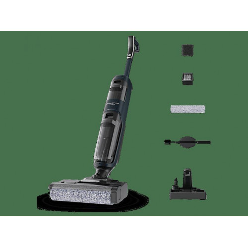Fregona eléctrica - Rowenta X-Clean 2 GZ2251, Wet & dry, 35 min autonomía, Modos ECO/MAX, Ligera, 2 en 1, Aspira y friega, Autolimpieza, 120 W, Negro