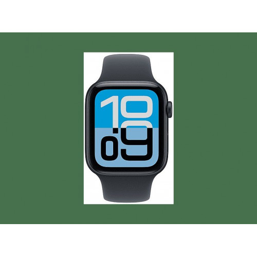Apple Watch SE 3 (2025), GPS, 44 mm, Caja de aluminio Medianoche, Correa deportiva Medianoche, M/L, Calidad del sueño, Medición temperatura