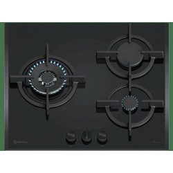 Placa de gas - Balay 3ETG663RN, 3 Zonas, 23 cm Diámetro Zona 1, Gas natural, 59 cm, Ancho, Hierro Fundido, Negro