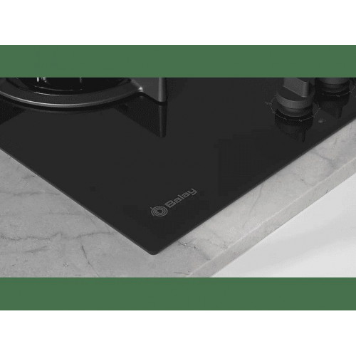 Placa de gas - Balay 3ETG663RN, 3 Zonas, 23 cm Diámetro Zona 1, Gas natural, 59 cm, Ancho, Hierro Fundido, Negro