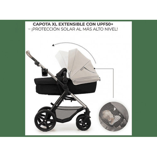 Carrito de bebé  - Trio convertible MOOV 2 hasta 22 kg KINDERKRAFT, Moonlight grey