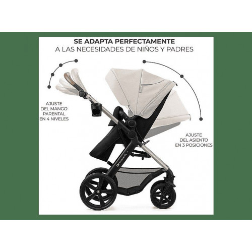 Carrito de bebé  - Trio convertible MOOV 2 hasta 22 kg KINDERKRAFT, Moonlight grey
