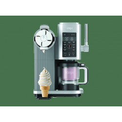 Heladera - Ninja CREAMi Scoop & Swirl NC701EU, 13 programas, 2 tarrinas 480 ml, 800 W, Gris Platino