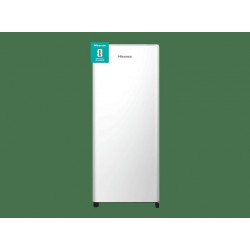 Frigorífico una puerta - Hisense RR220D4BWE, Cíclico, 126.5 cm, 165 L, Balconera XXL, Cajón frutas y verduras, Blanco