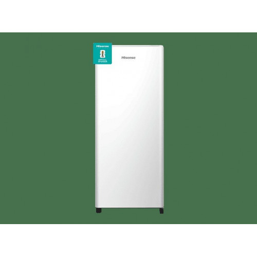 Frigorífico una puerta - Hisense RR220D4BWE, Cíclico, 126.5 cm, 165 L, Balconera XXL, Cajón frutas y verduras, Blanco