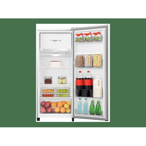 Frigorífico una puerta - Hisense RR220D4BWE, Cíclico, 126.5 cm, 165 L, Balconera XXL, Cajón frutas y verduras, Blanco