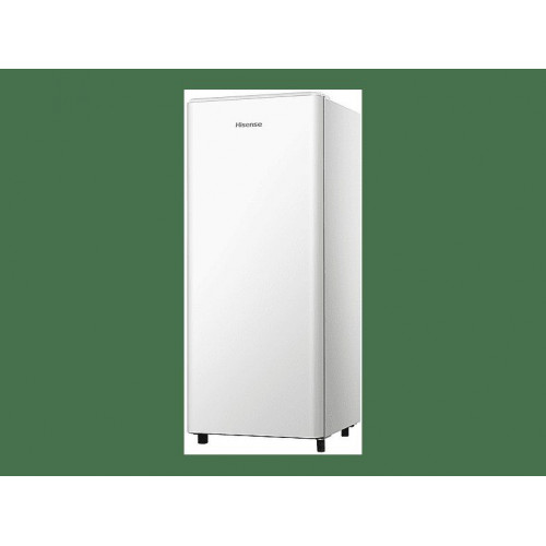 Frigorífico una puerta - Hisense RR220D4BWE, Cíclico, 126.5 cm, 165 L, Balconera XXL, Cajón frutas y verduras, Blanco