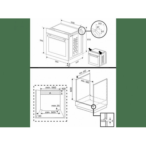 Horno - Beko BBIMA13302BMPEC, Multifunción, Pirolítico, 72 l, 59.4 cm, AeroPerfect™, Función AirFry, Negro