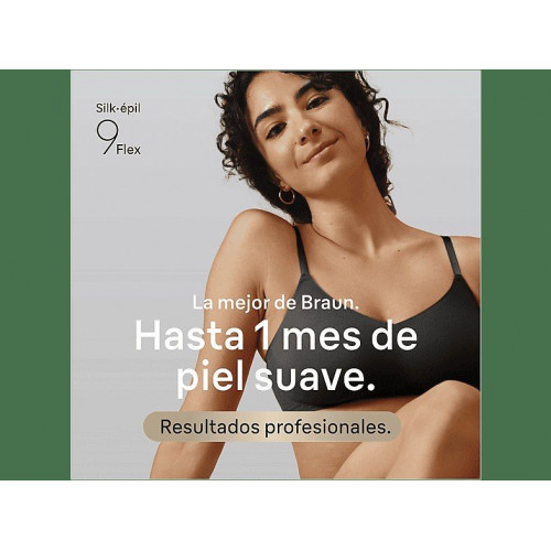 Depiladora - Braun Silk·épil 9 Flex 9-030 3D, En seco y en mojado, Cabezal flexible en 3D, Piel suave duradera, 2 accesorios adicionales, Oro