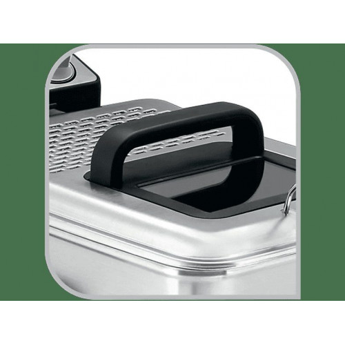 Freidora - Tefal FR8040, 2300 W, 3.5 l de aceite, 1.2 Kg de comida, Filtrado automático, Temporizador digital,  Negro, Acero inoxidable