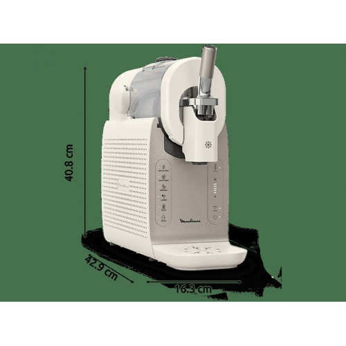 Heladera - Moulinex Freezi MJ803, Heladera 16 en 1, Helados y bebidas heladas al momento, 5 Programas automáticos, Silenciosa, 8 Raciones, Blanca
