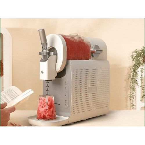 Heladera - Moulinex Freezi MJ803, Heladera 16 en 1, Helados y bebidas heladas al momento, 5 Programas automáticos, Silenciosa, 8 Raciones, Blanca