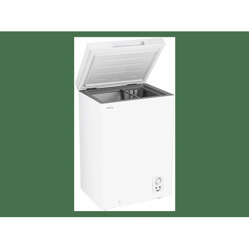 Congelador horizontal - Hisense FT100N1AWDL, 97 l, 85.8 cm, Congelador Convertible, Goma Antibacerias, Blanco