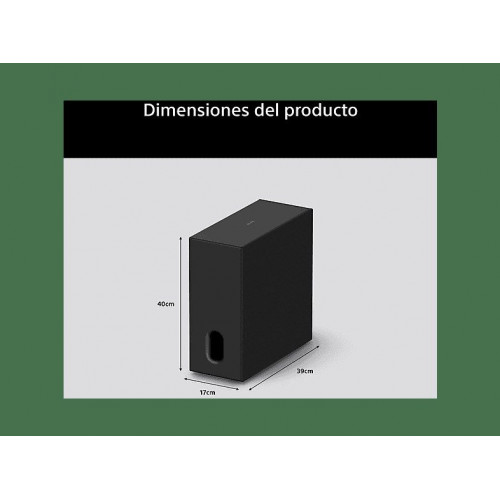 Subwoofer - Sony BRAVIA Theatre Sub 8, 300 W, Inálambrico, Graves profundos, Fácil configuración/control, Compacto, Diseño de 2 posiciones, SW8, Negro