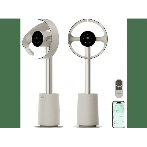 Ventilador de pie - Dreame MF10, 55 W, 10 Velocidades, Sin aspas, Control Inteligente desde el móvil, Beige