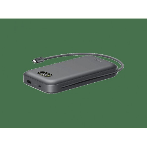 Powerbank - BELKIN BPB040hqCH, 27000 mAh, 1x USB-A, 2x USB-C, 240W, Gris Carbón