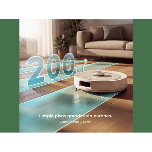Robot aspirador - Cecotec Conga M60 Pearl, Navegación láser, 13000 Pa, hasta 200 min, App, Bluetooth y WiFi 2,4 GHz, depósito 350 ml/460 ml, Pearl