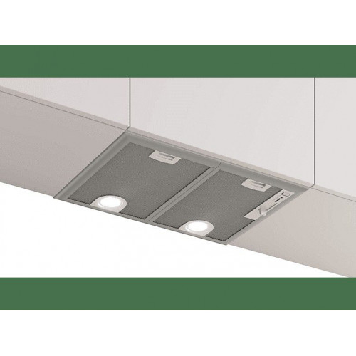 Campana grupo filtrante - Bosch DHL555BM, 4 potencias, 460 m³/h, 53 cm, Plateado