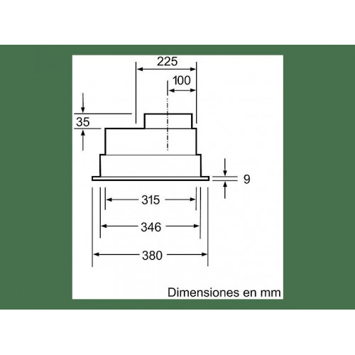 Campana grupo filtrante - Bosch DHL555BM, 4 potencias, 460 m³/h, 53 cm, Plateado