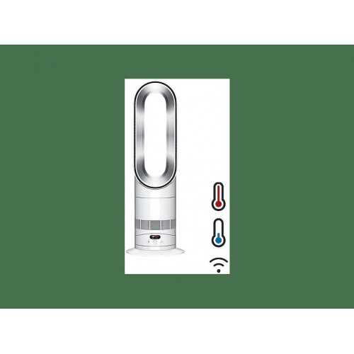 Ventilador sin aspas - Dyson Hot+Cool™ HF1 Remote Link Pre-heat, Ventilador y calefactor, 2250 W, 10 Velocidades, Blanco/ Plata