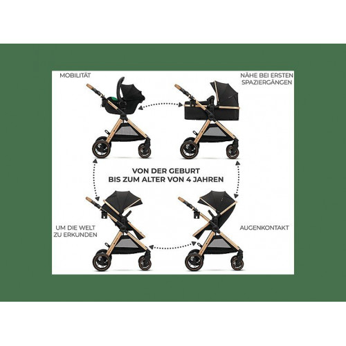 Carrito para bebé  - ESME PRO 3IN1 KINDERKRAFT, Negro