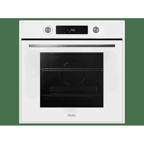 Horno multifunción - HAIER H6 ID23B3YTW, Integrable, Pirolítico + hidrolítico, 78 l, 595 mm, Blanco