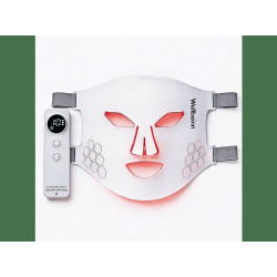 Máscara LED facial - WELLBEINN Redinn Mask | Máscara De Luz Roja, Sin afeitadora incluida, Niveles de funcionamiento: 4 modos de luz, Negro