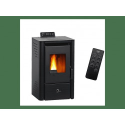 Estufa de pellets - SANNOVER Anita 8,2, 8200 W , negro