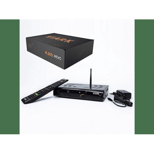 Receptor satélite - VIARK SAT 4K, 1 x HDMI, 2 x USB, Negro