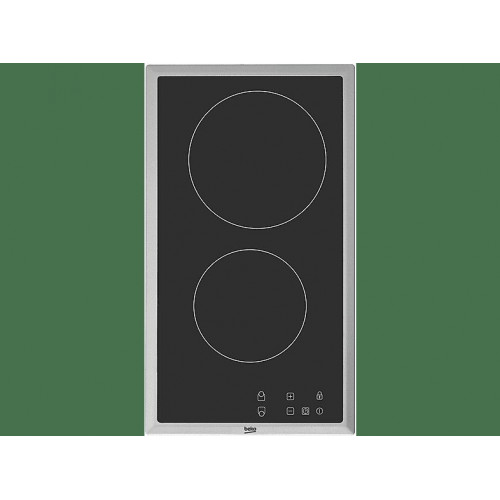 Placa modular - BEKO HDCMXC 32400 TX, 2 zonas, 288 mm, Acero inoxidable