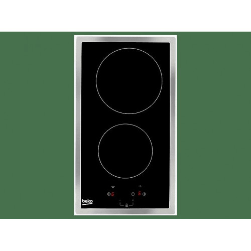 Placa modular - BEKO HDCMXC 32400 TX, 2 zonas, 288 mm, Acero inoxidable