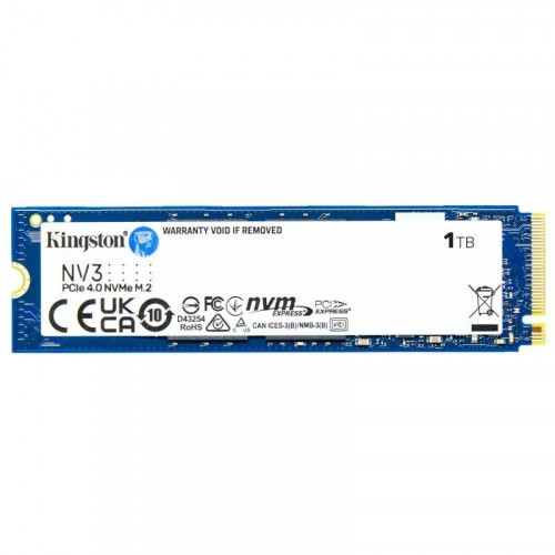 Kingston NV3 1TB Disco SSD 6000MB/S NVMe PCIe 4.0 M.2 Gen4 2280 3D Nand