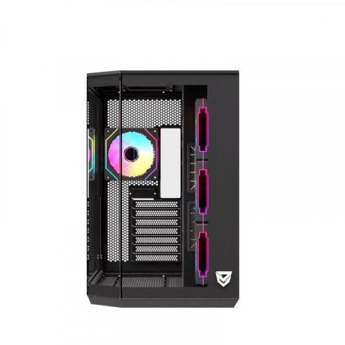Nfortec Pulsar ARGB Semi Torre ATX  con Doble Cristal Templado 4 Ventiladores Backrouting Negra